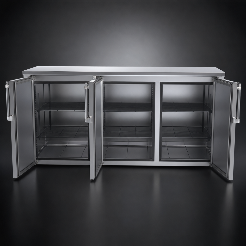 Three Locking Hinged Doors