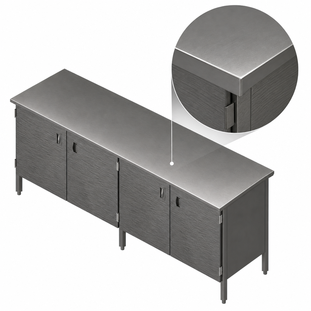 16 Gauge Stainless Steel Flat Top