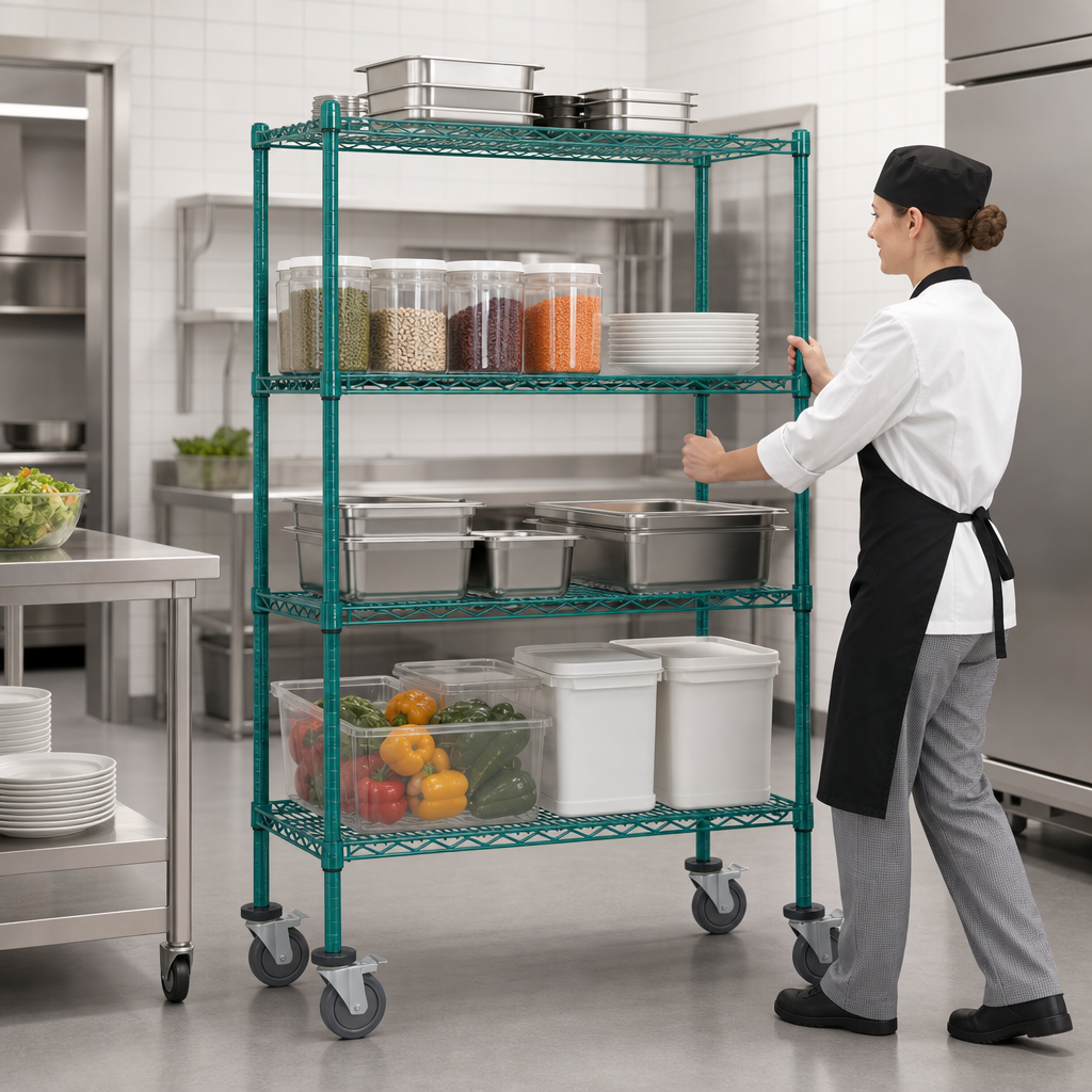 Mobile Wire Shelving Design