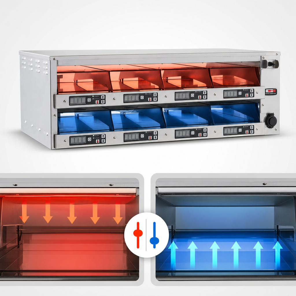 Individually Controlled Top And Bottom Heat