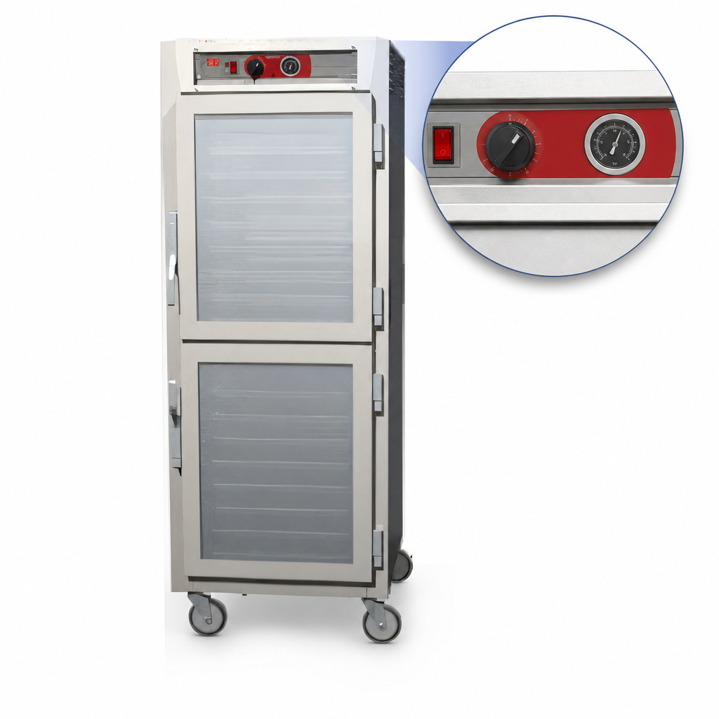 Top-Mount Controls and Analog Thermometer