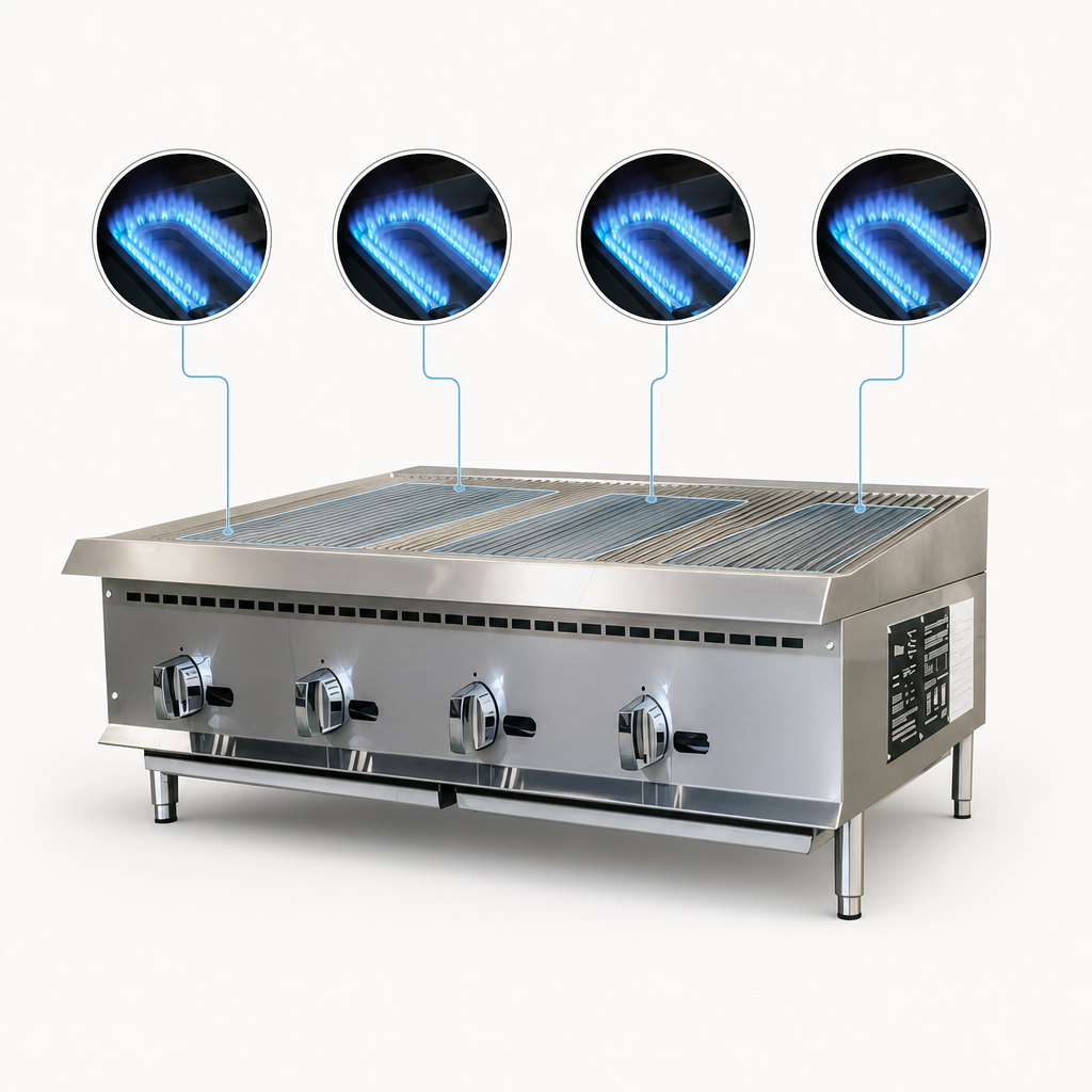 Four High-Output Burners