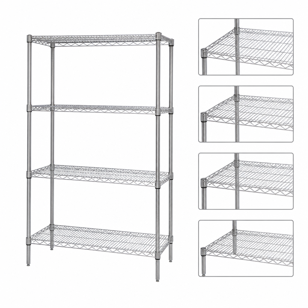 4 Wire Shelves Included
