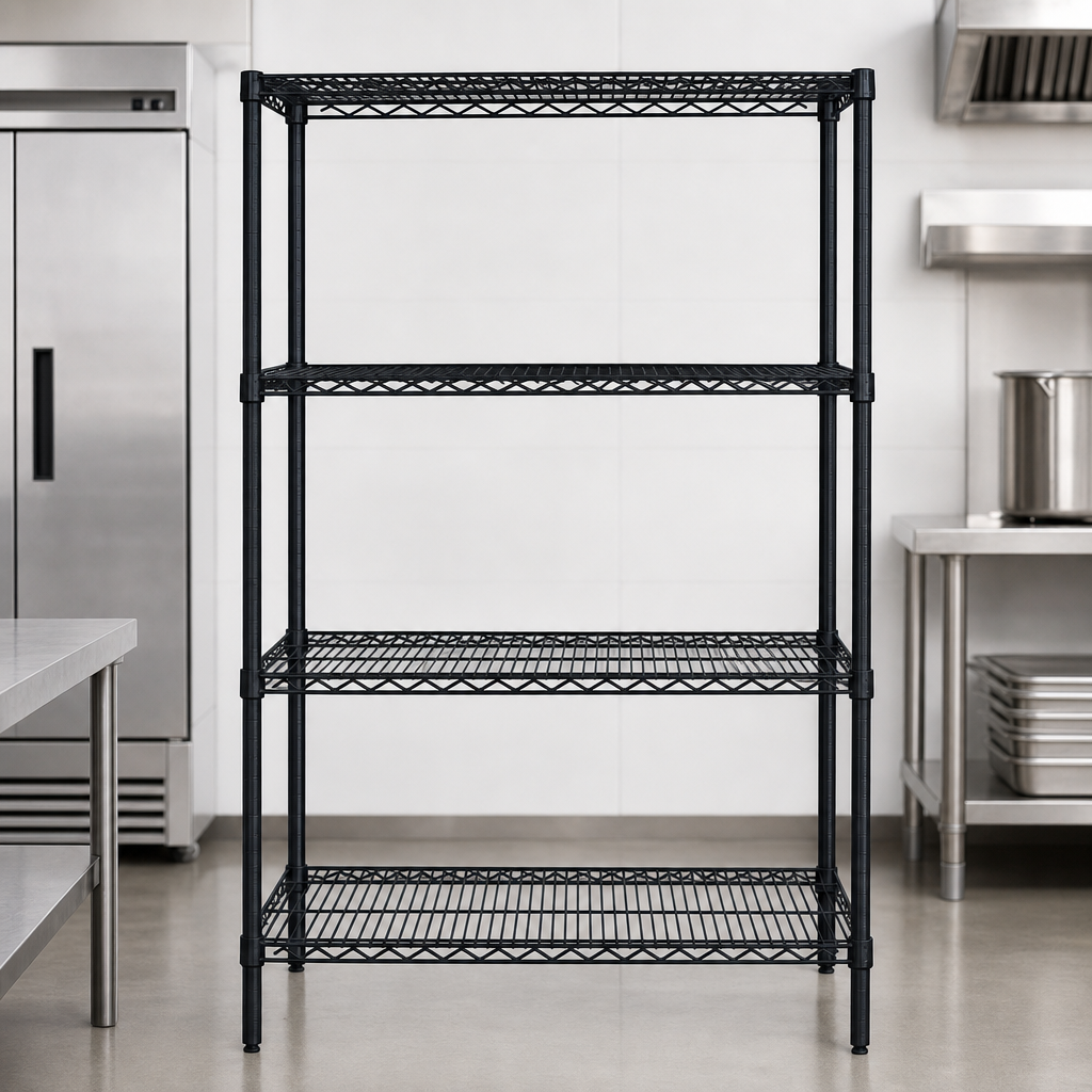 Includes 4 Shelves and 4 Posts