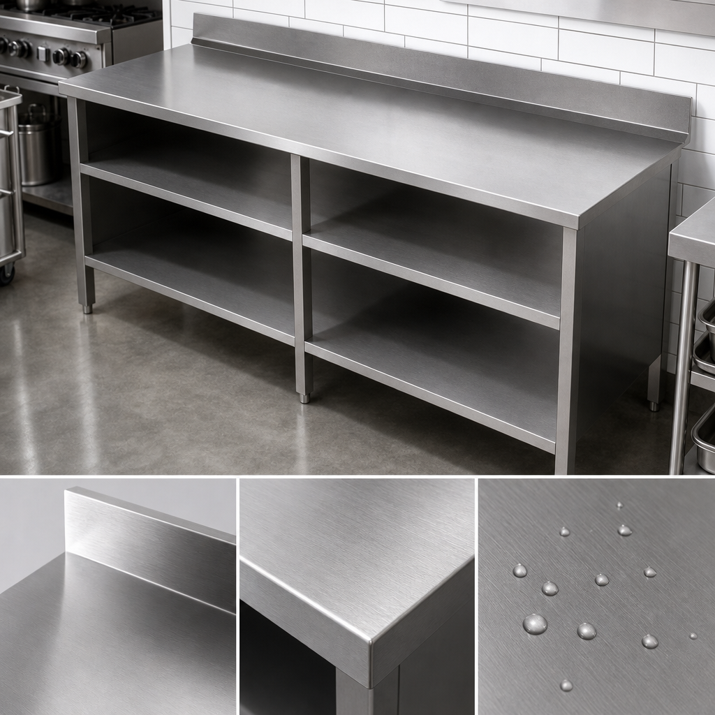 16-Gauge Stainless Steel Top