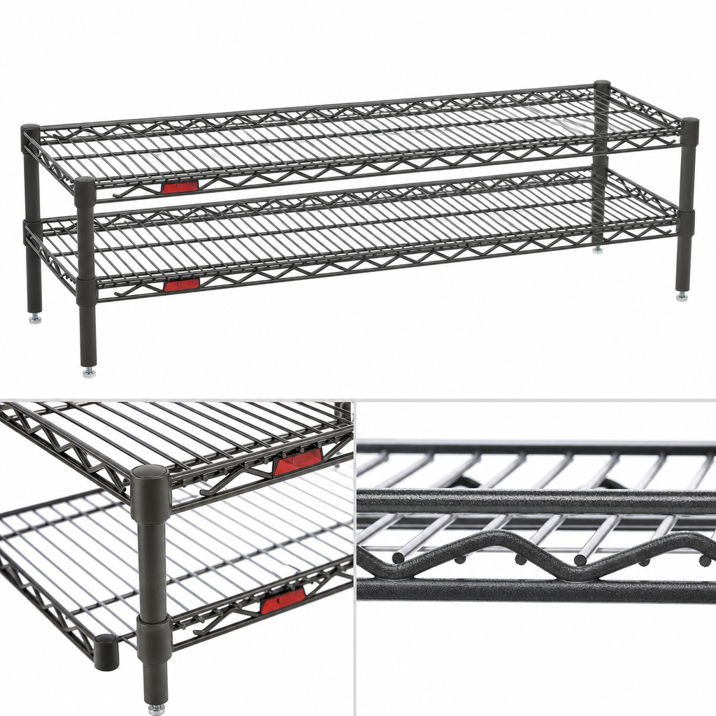 Patented QuadTruss Wire Shelves