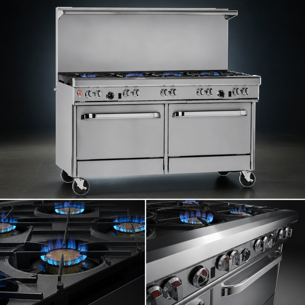 Four Non-Clog Open Burners