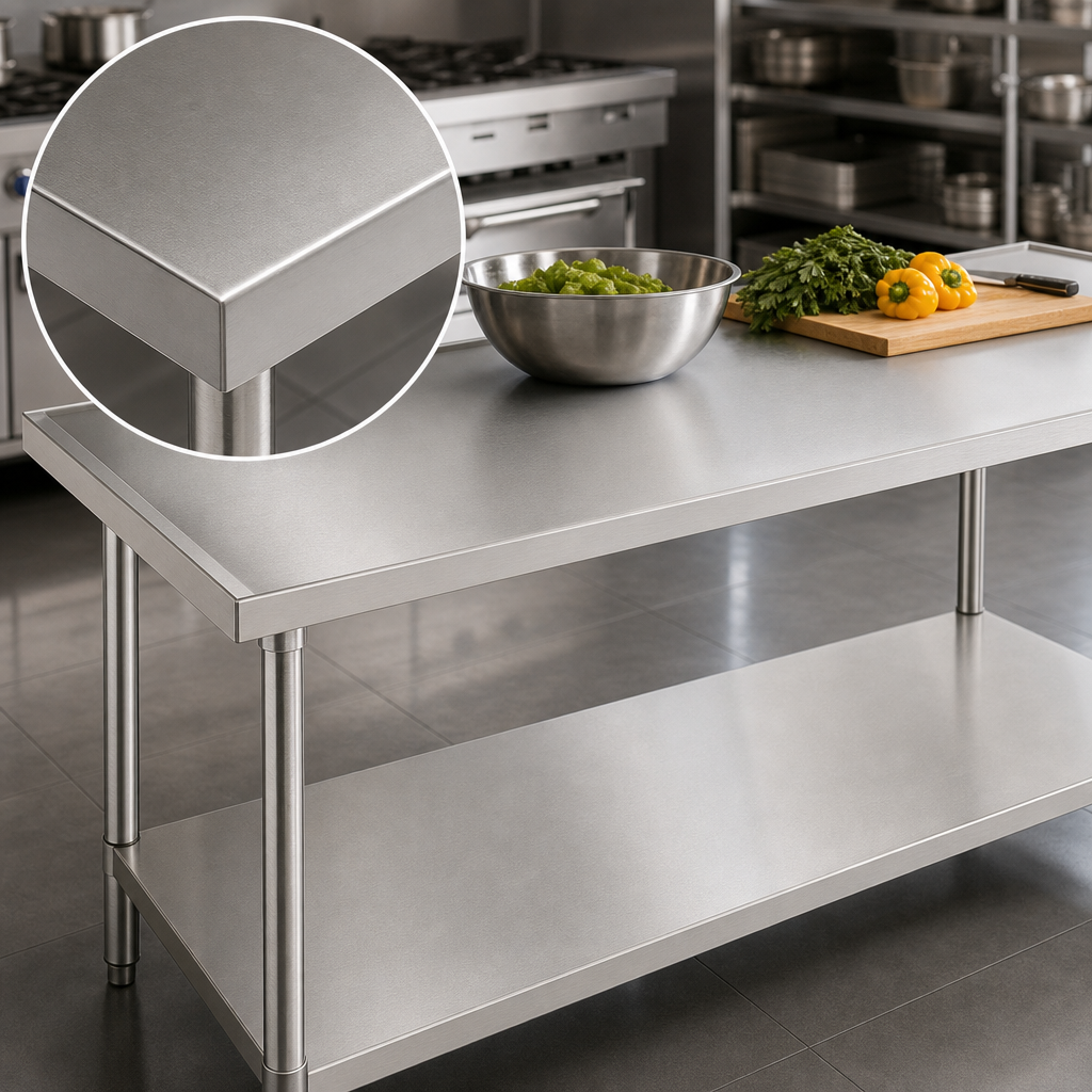 14-Gauge 304 Stainless Steel Top