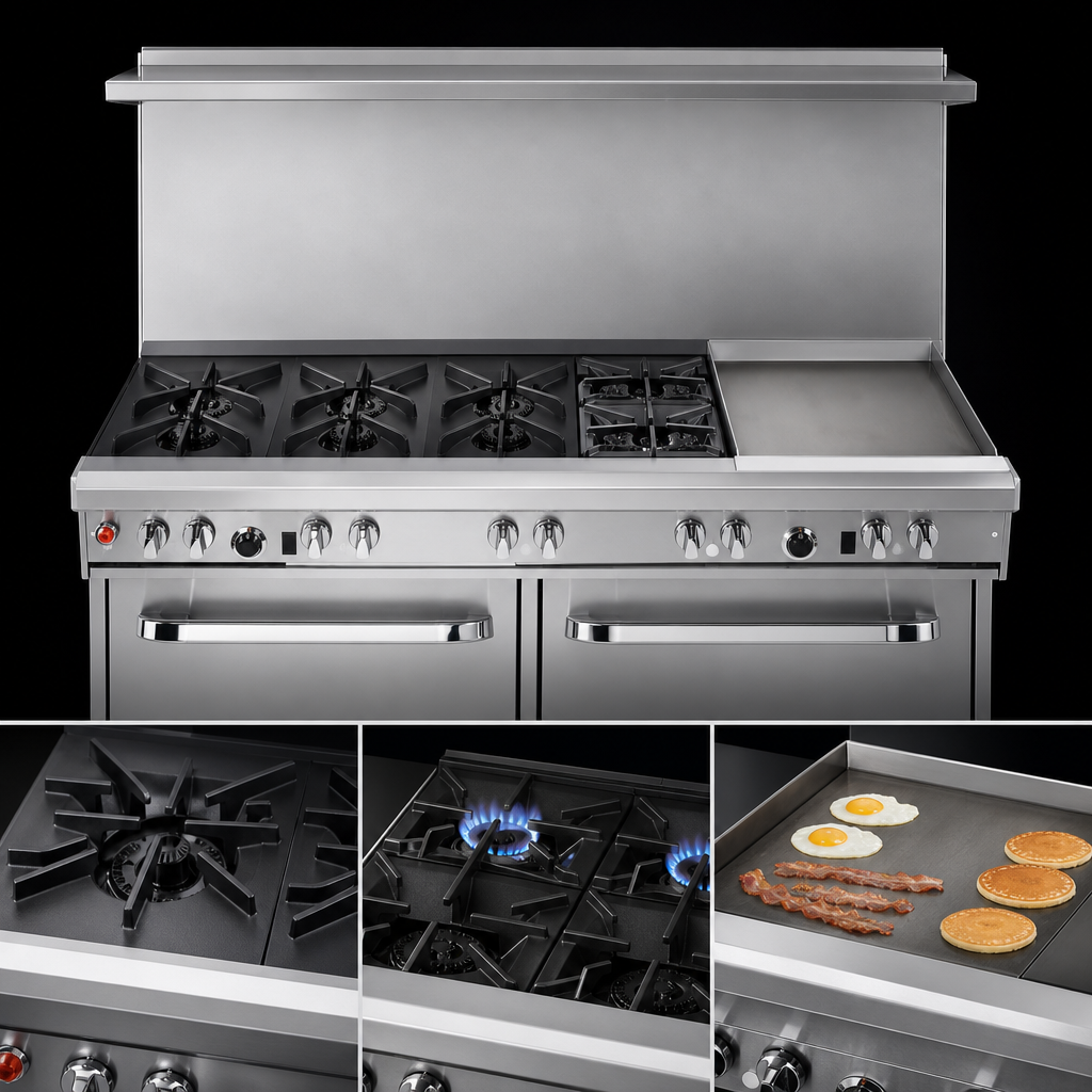 Mixed Burner and Griddle Top