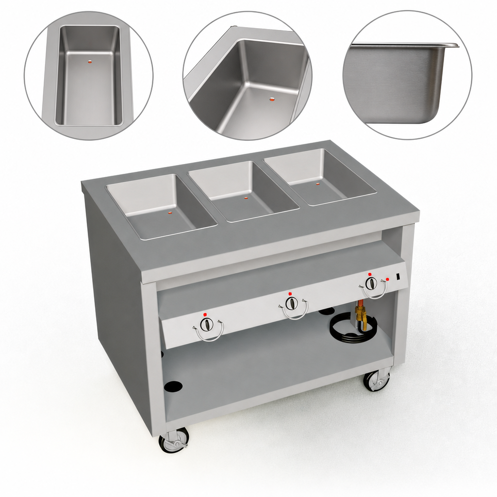 Three Sealed Hot Food Wells
