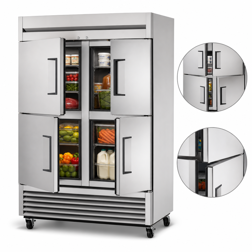 Four Stainless Steel Half Doors