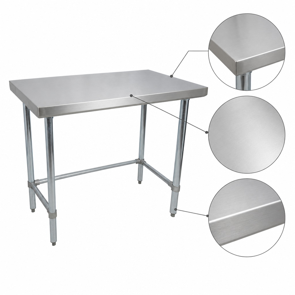 16-Gauge 304 Stainless Steel Top