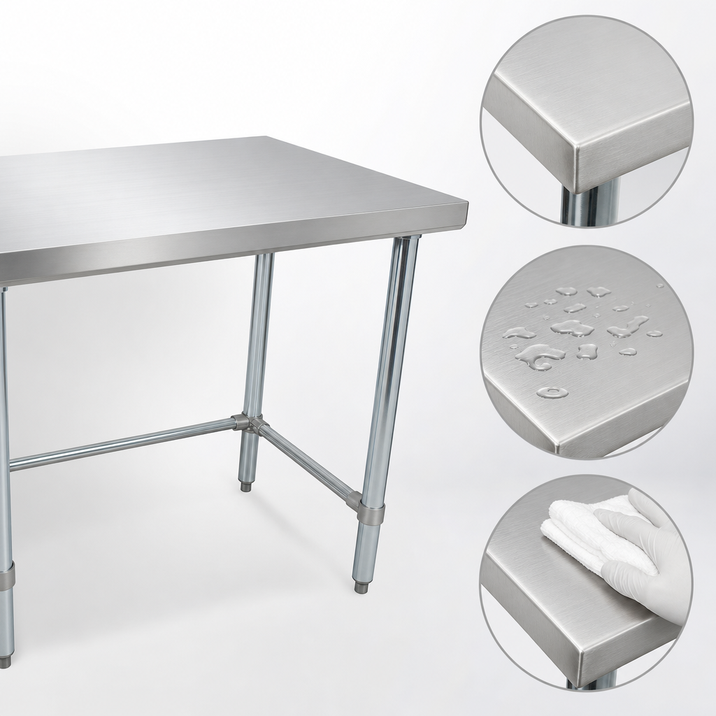 16-Gauge T-304 Stainless Steel Top