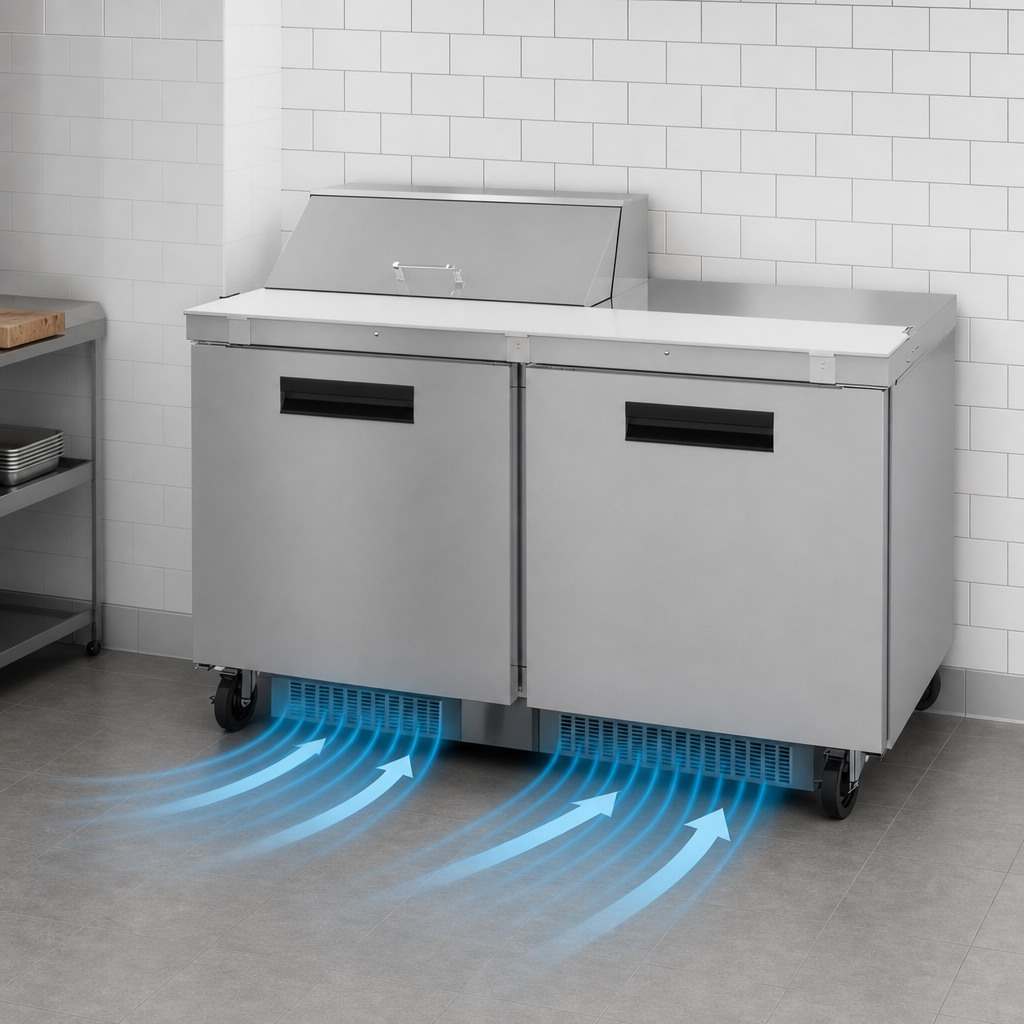 Front-Breathing Refrigeration Design