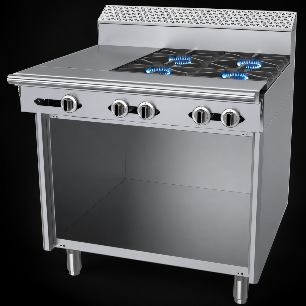 Four Open Burners