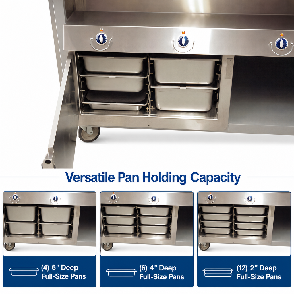 Versatile Pan Holding Capacity