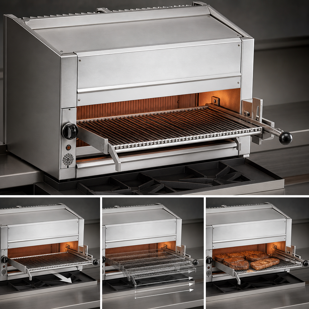 Counter-Balanced Roll-Out Grid Carriage