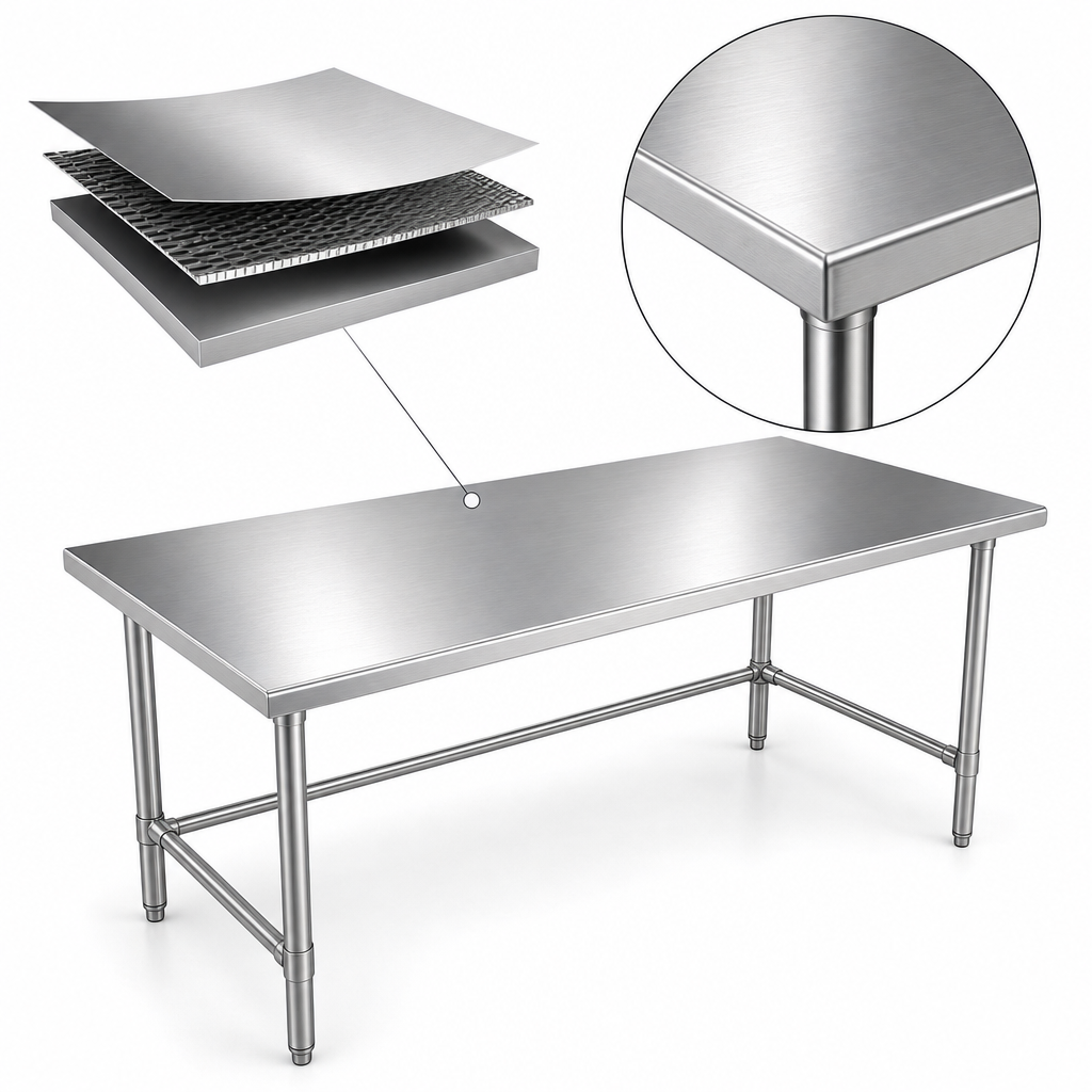 Reinforced Stainless Steel Top