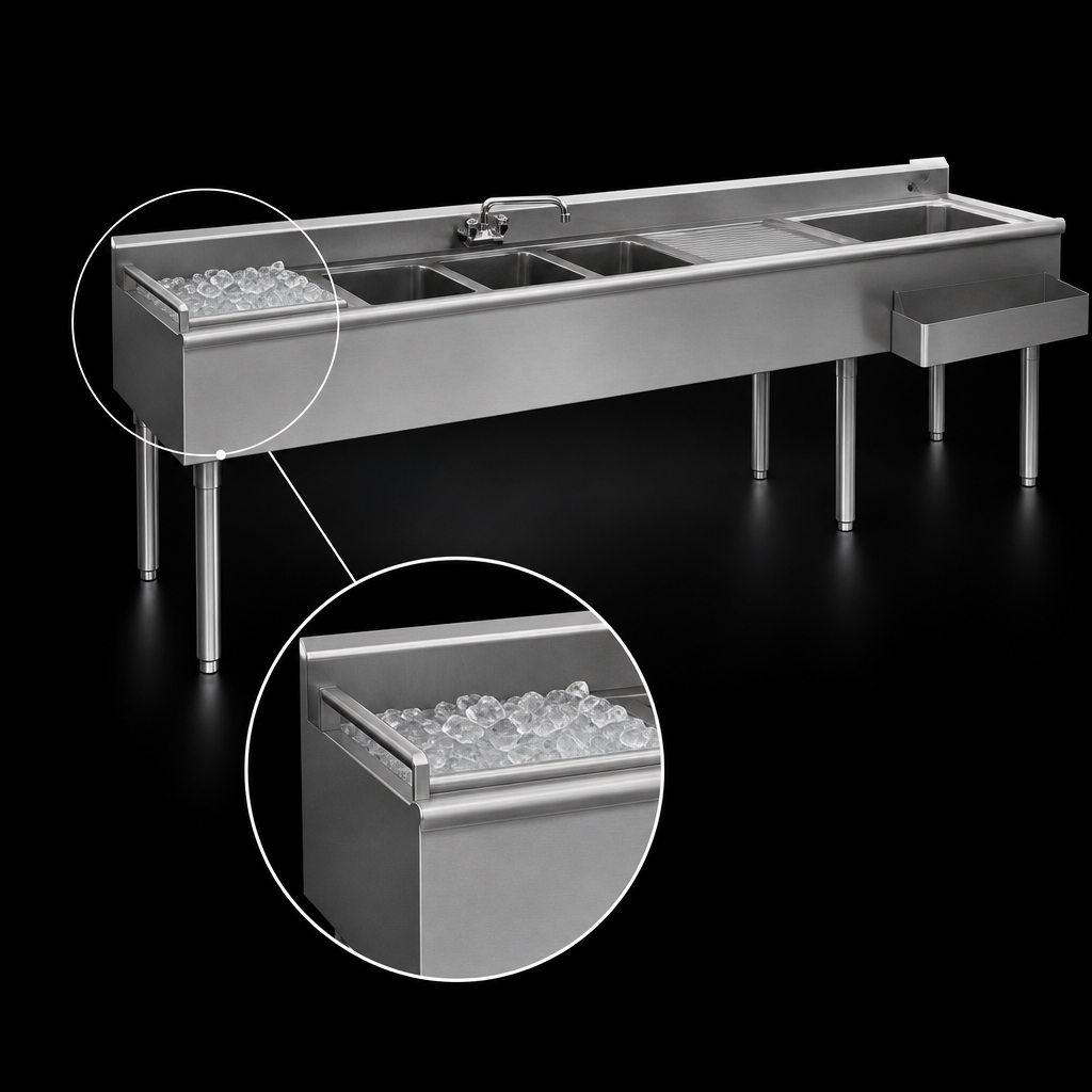 Left-Side Ice Bin With Speedrail
