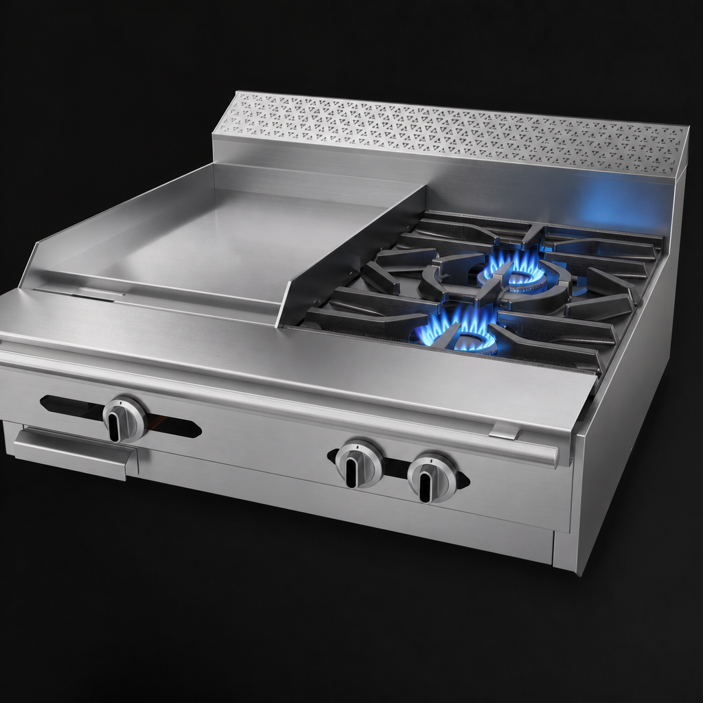 Two 40,000 BTU Open Burners