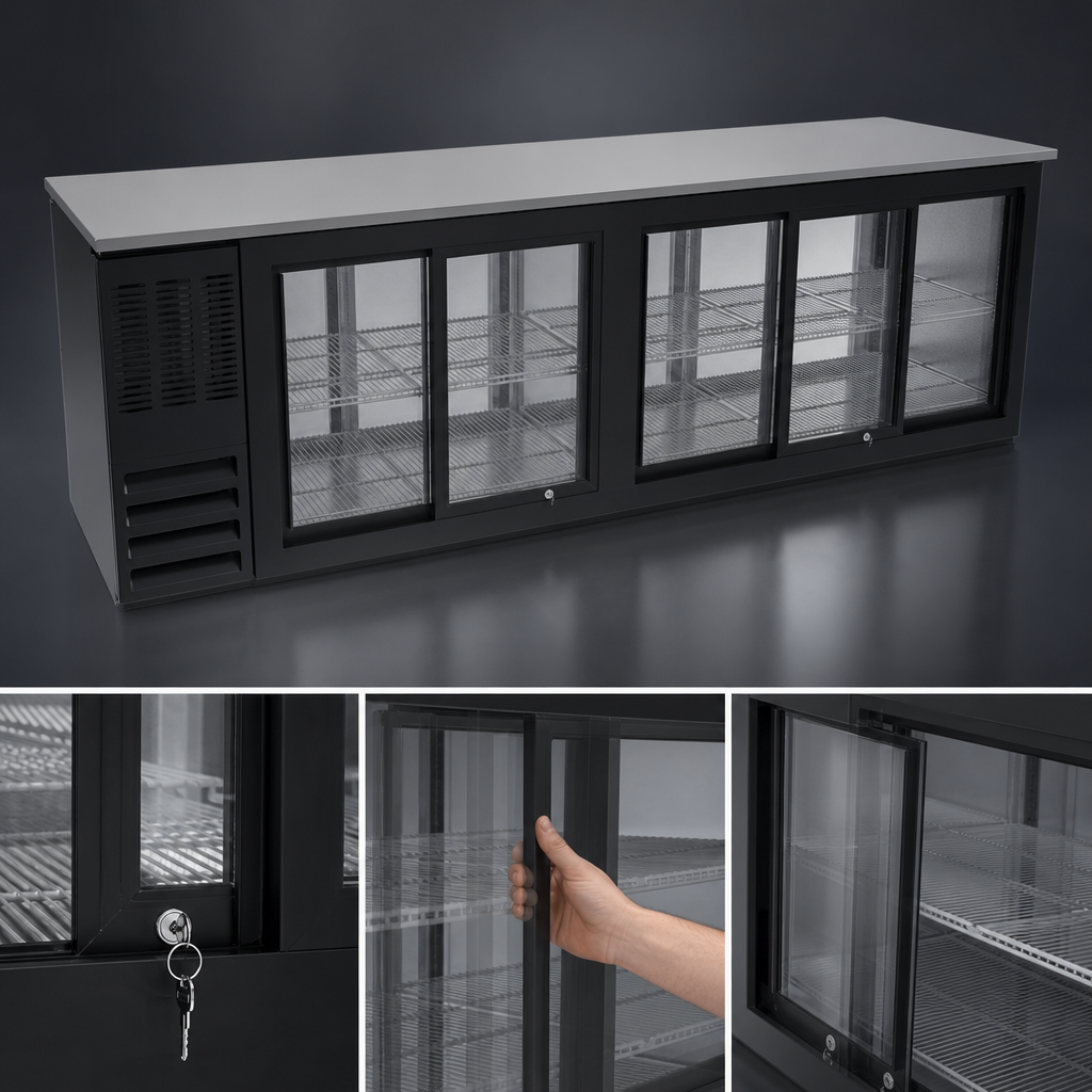 Six Locking Sliding Glass Doors