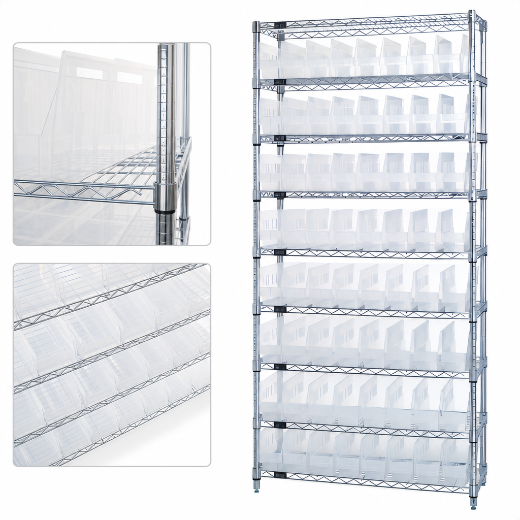 Nine Wire Shelves