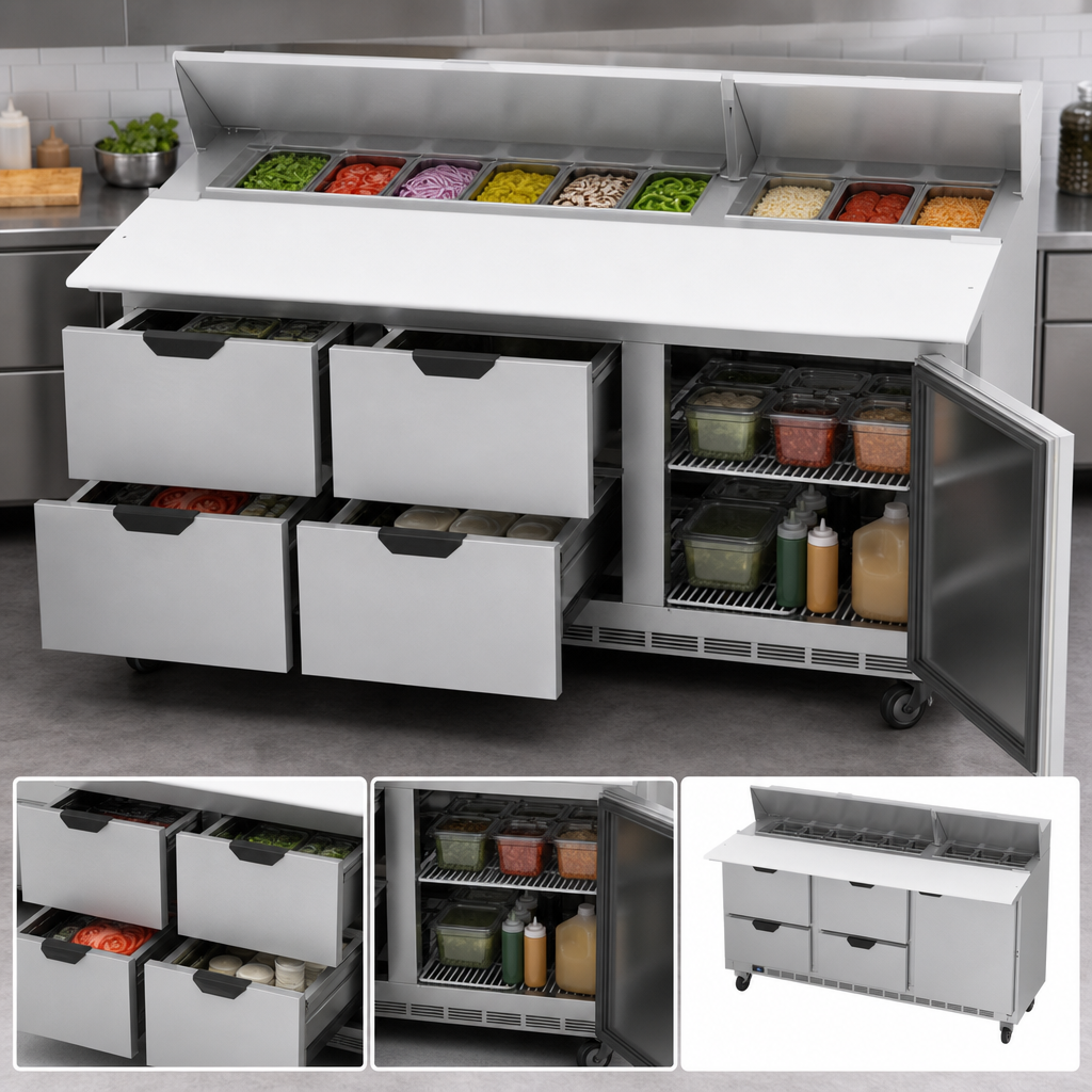 Drawer-and-Door Storage Configuration
