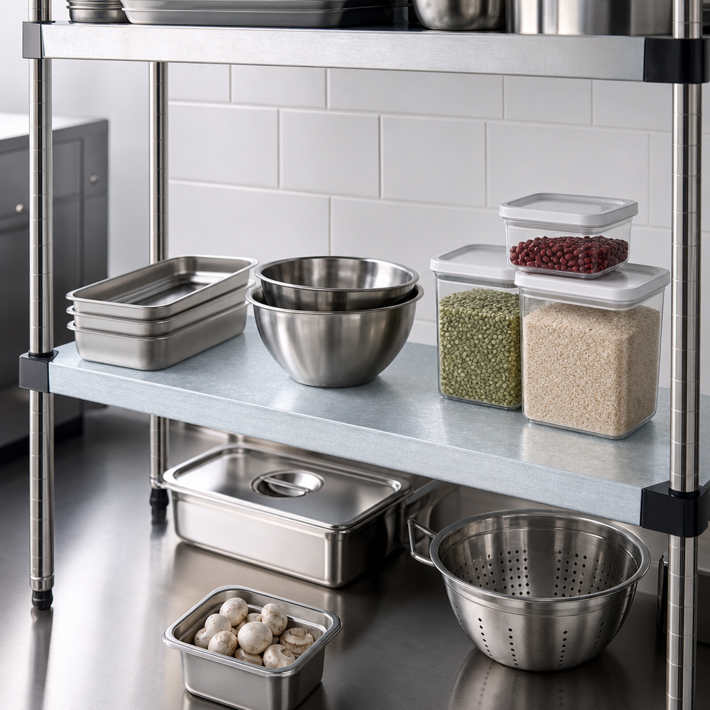 Solid Steel Shelf Surface
