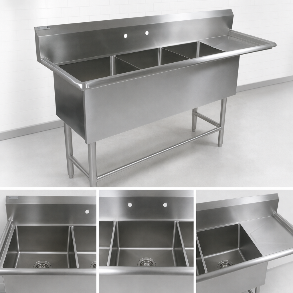 Three-Compartment Sink Layout