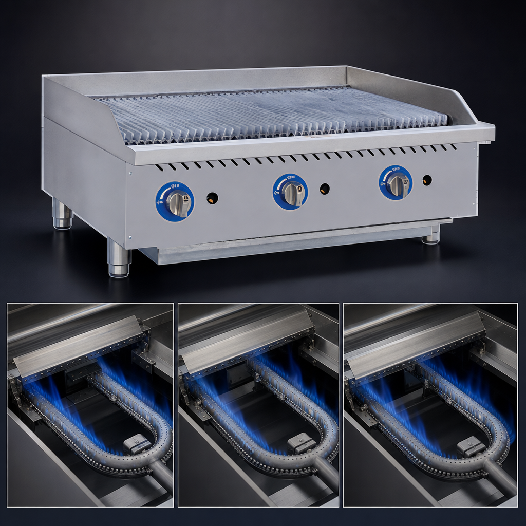 Three High-Output Burners