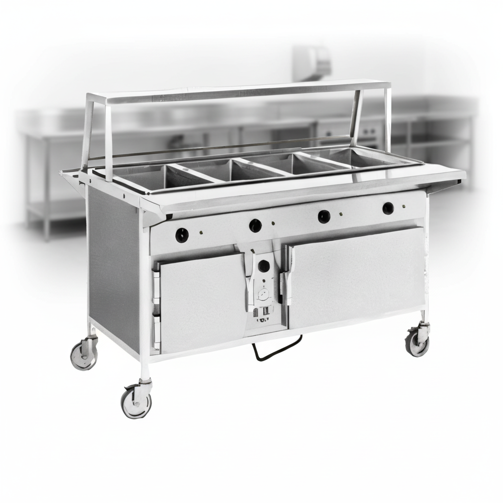 Experience superior durability and stability with the serving counter's robust frame, engineered with strong, polished aluminum.