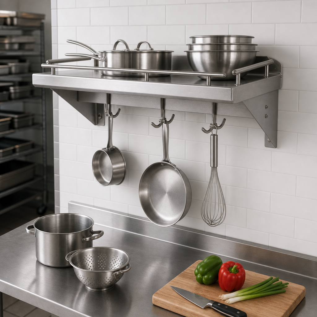 Wall-Mount Pot Rack Shelf