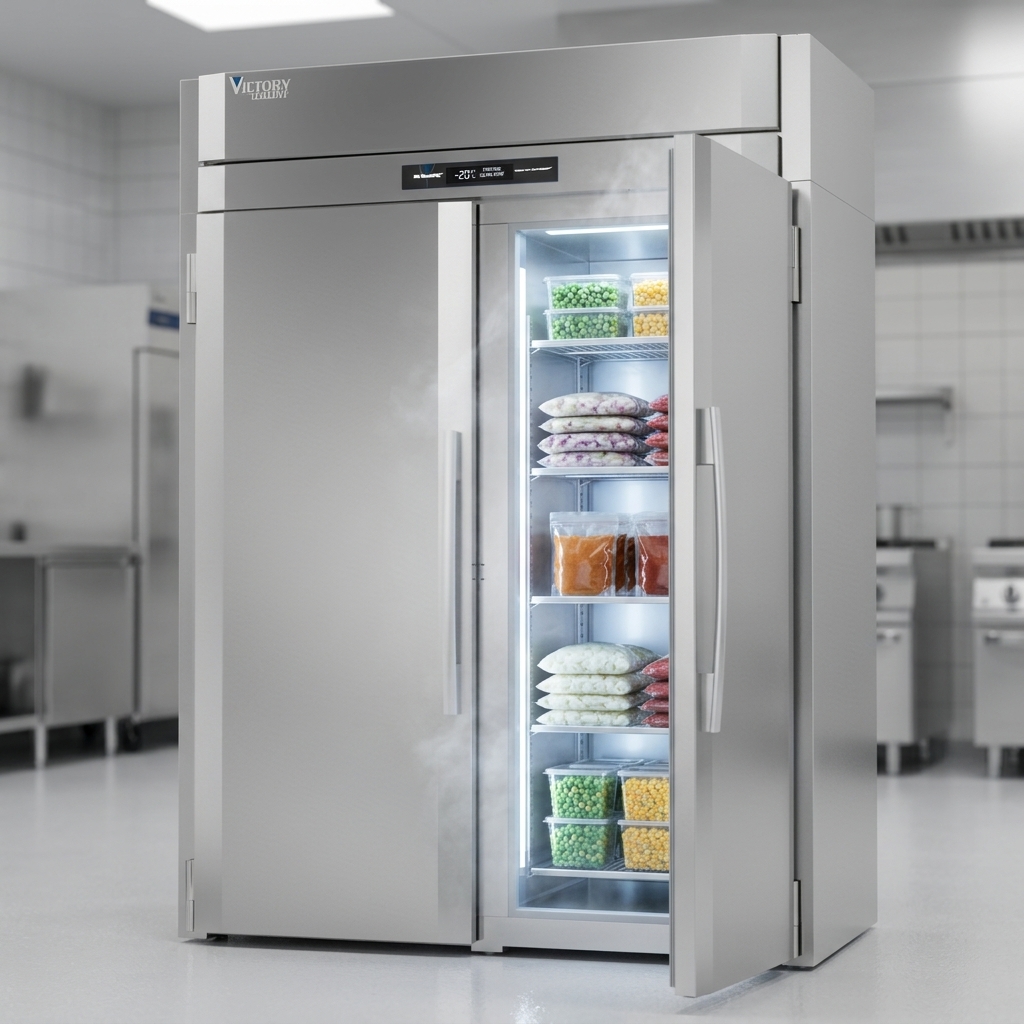 Experience superior food quality and storage consistency with the UltraSpec freezer, showcasing advanced V-Core™ Cooling Technology for exceptional performance.