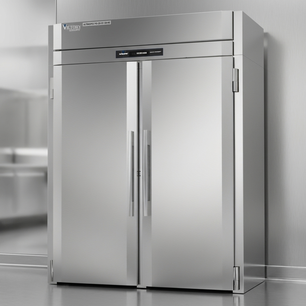 Showcasing unparalleled durability, this freezer features two heavy-duty 20 gauge stainless steel doors built for secure and reliable operation.