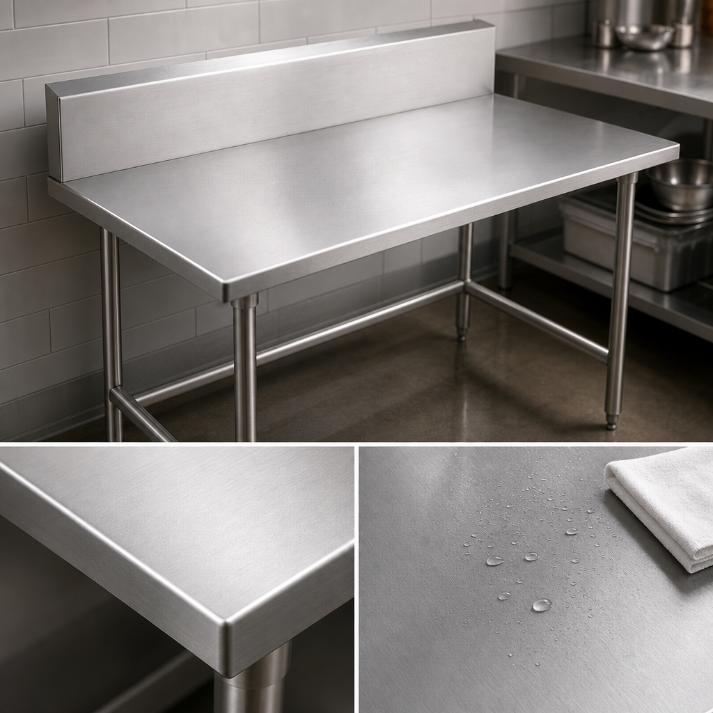 14-Gauge 304 Stainless Steel Top