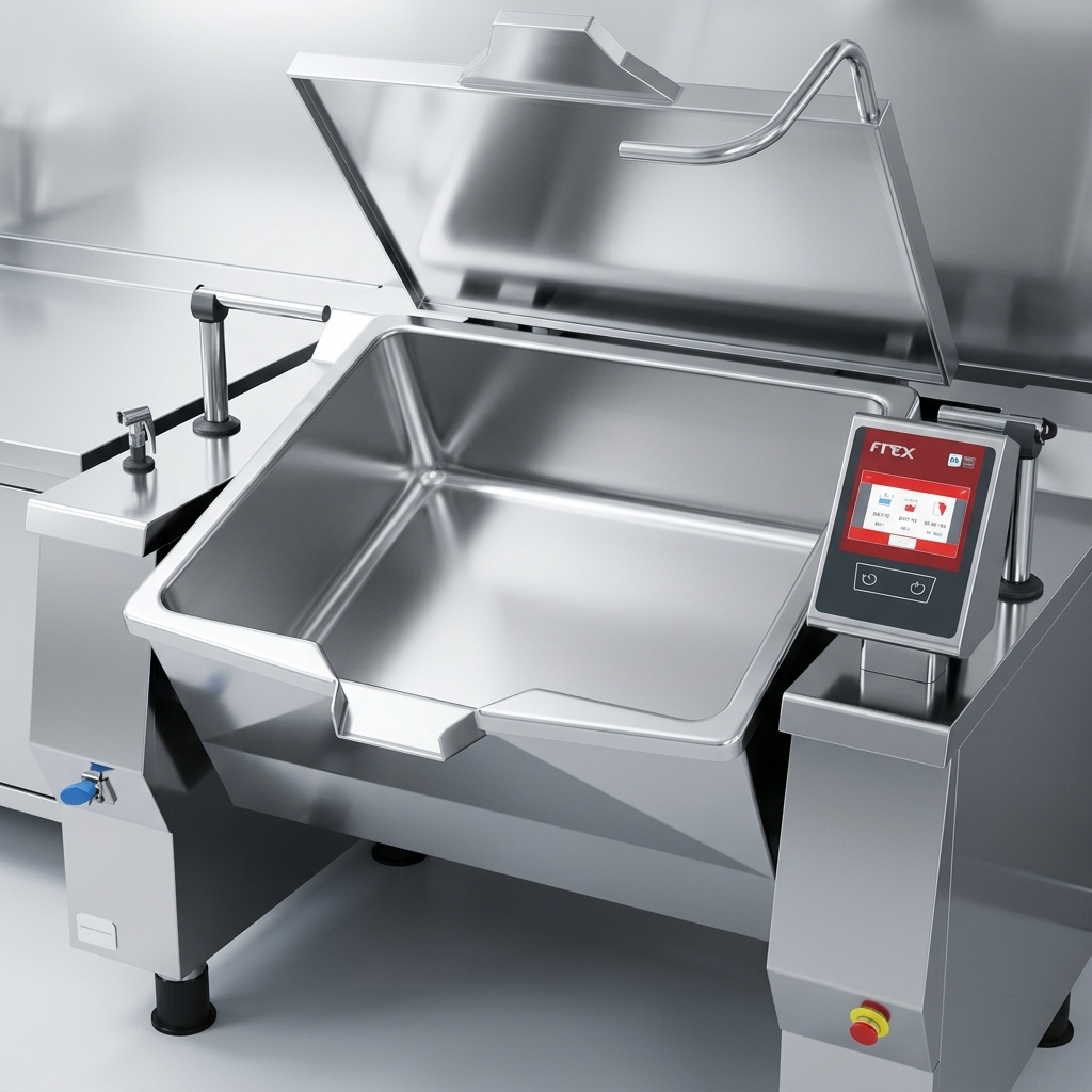 Experience superior durability and effortless cleaning with the robust, high-grade stainless steel cooking vessel, featuring smooth rounded corners and an anti-overflowing lip.