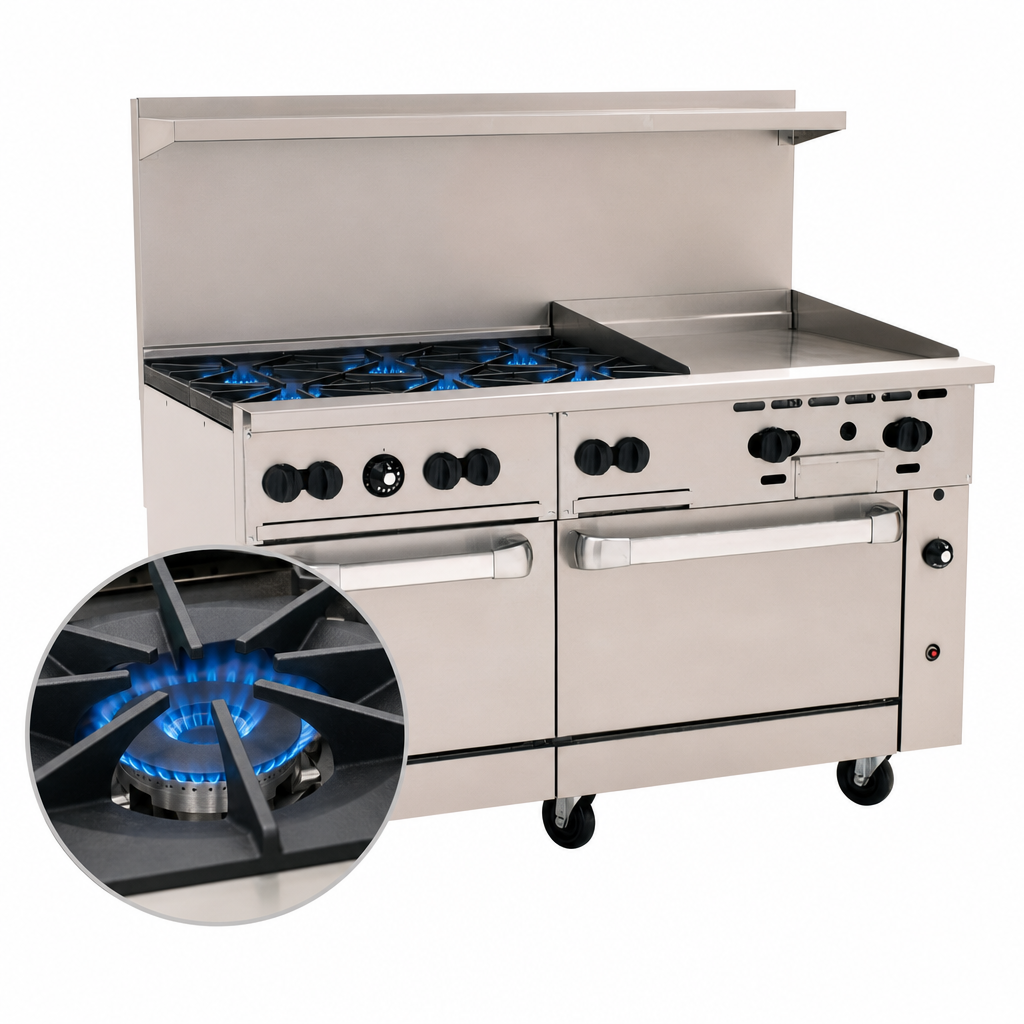 Six Open Burners