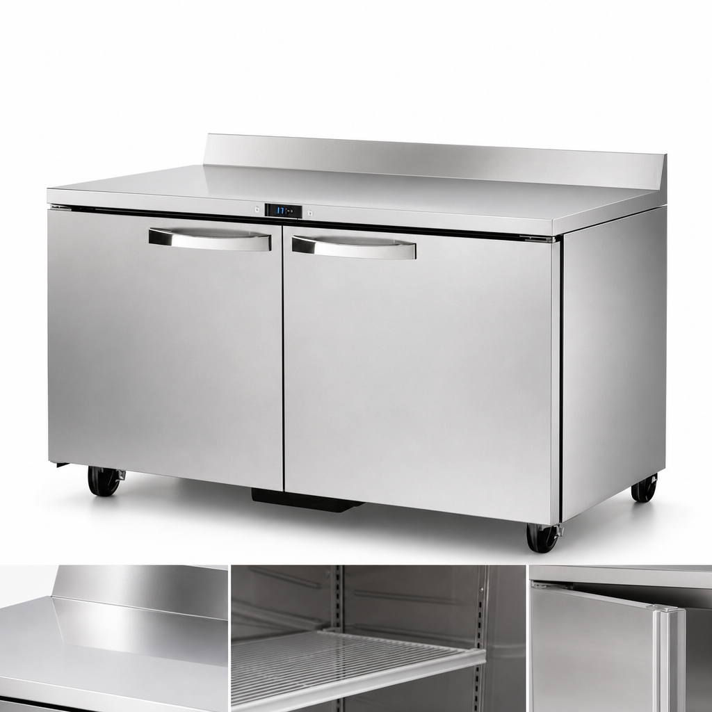 Stainless Steel Work Surface And Cabinet