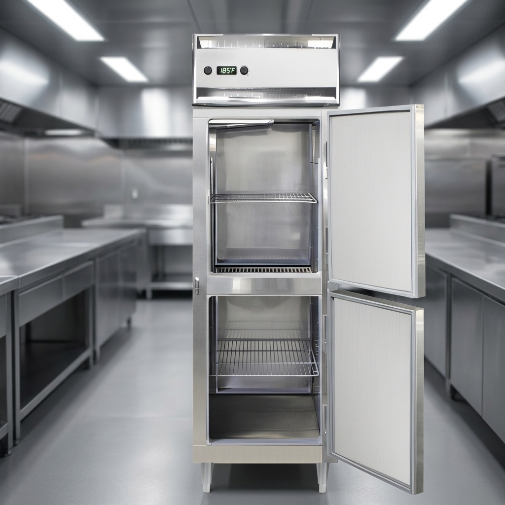 Accurately monitor and adjust temperatures with the cabinet's precise electronic control and bright digital display.