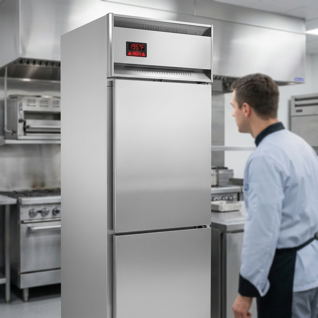 See how the integrated Hi-Low Alarm audibly alerts staff to temperature excursions, ensuring optimal food safety and quality within the holding cabinet.