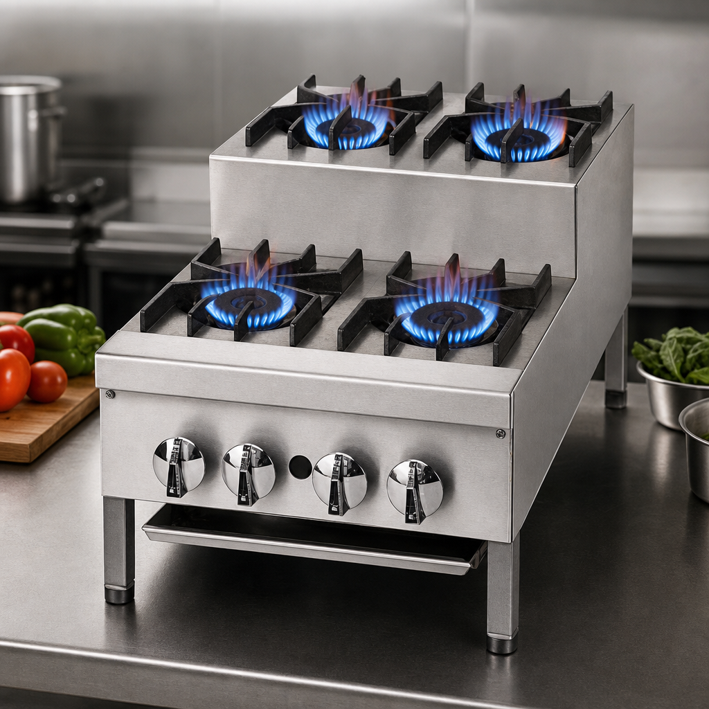 Four-Burner Step-Up Layout