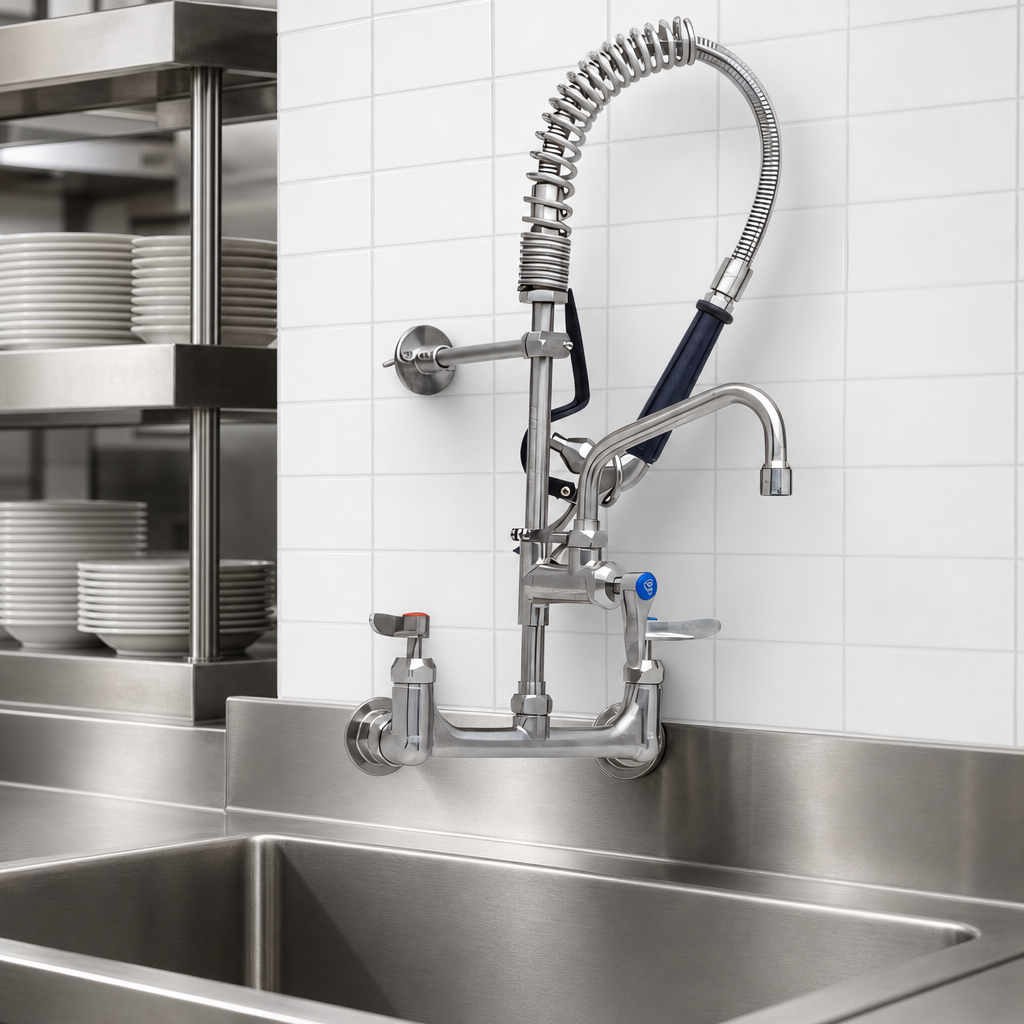 8 Inch Wall-Mount Mixing Faucet