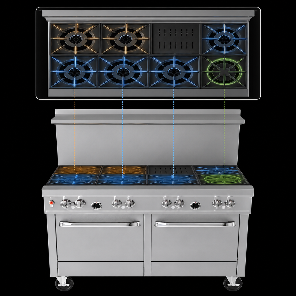 Seven-Burner Top Configuration