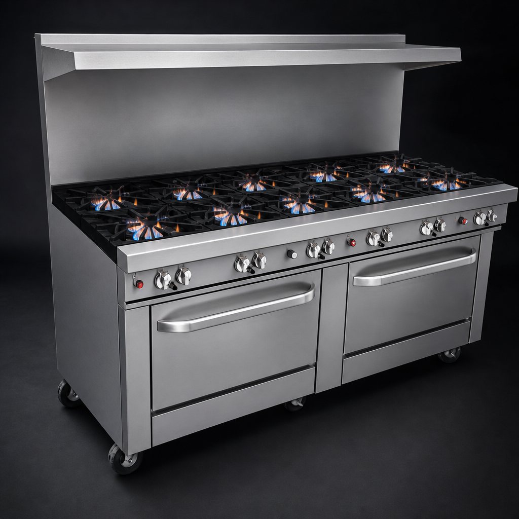 12 Non-Clog Open Burners