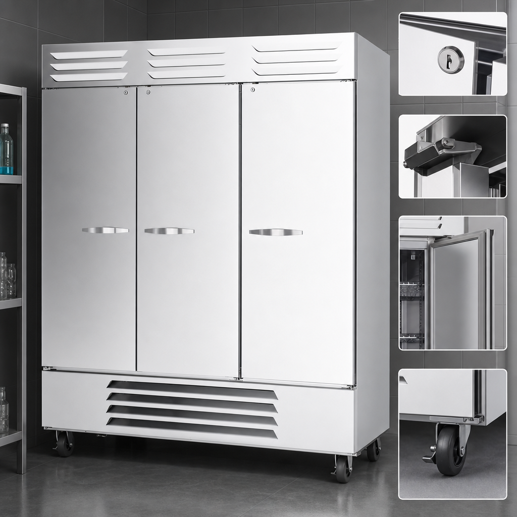 Three Lockable Self-Closing Doors
