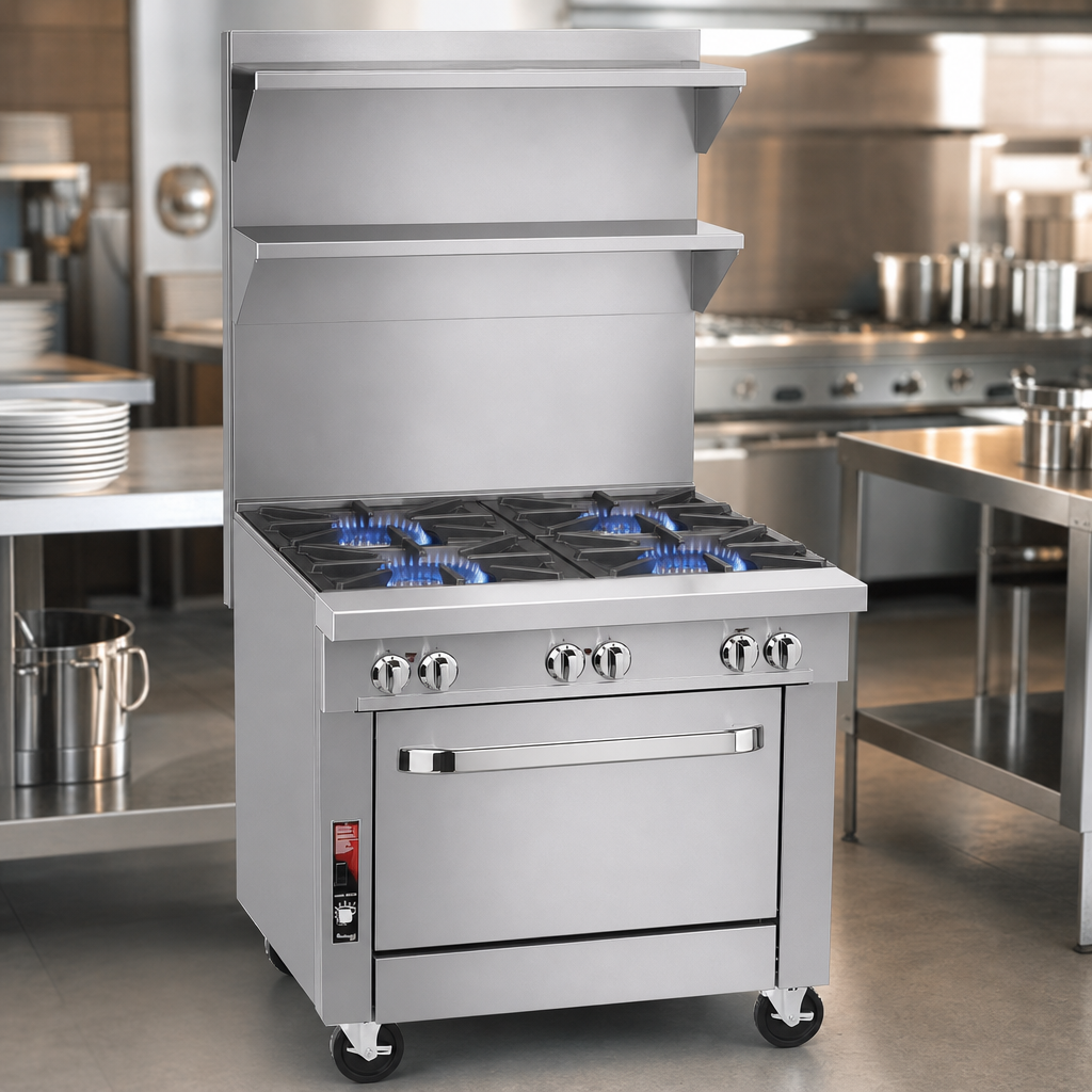 Four 35,000 BTU Open Burners
