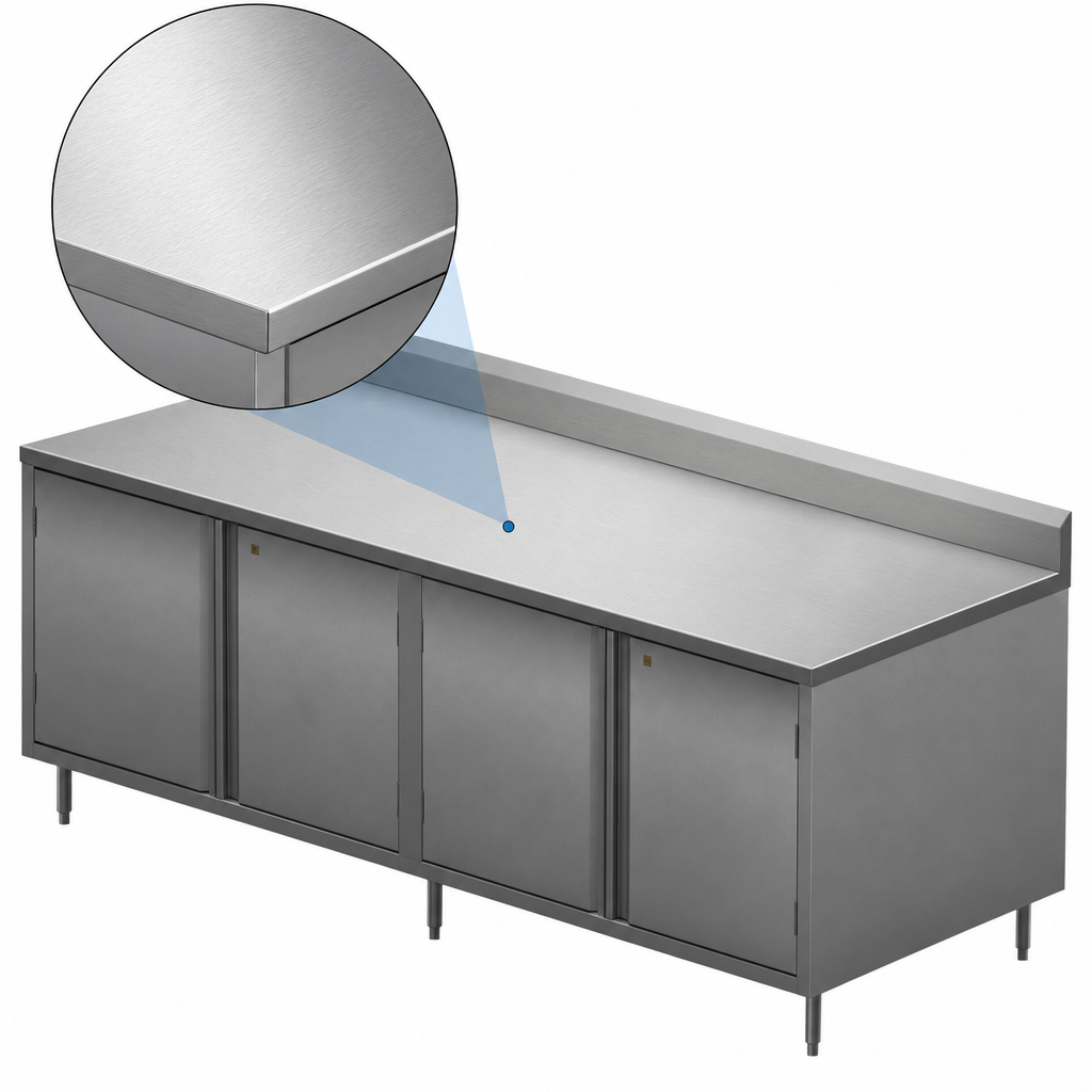 14-Gauge 304 Stainless Steel Top