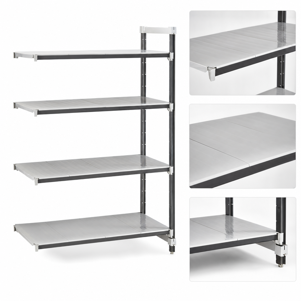 Four Solid Shelf Plates