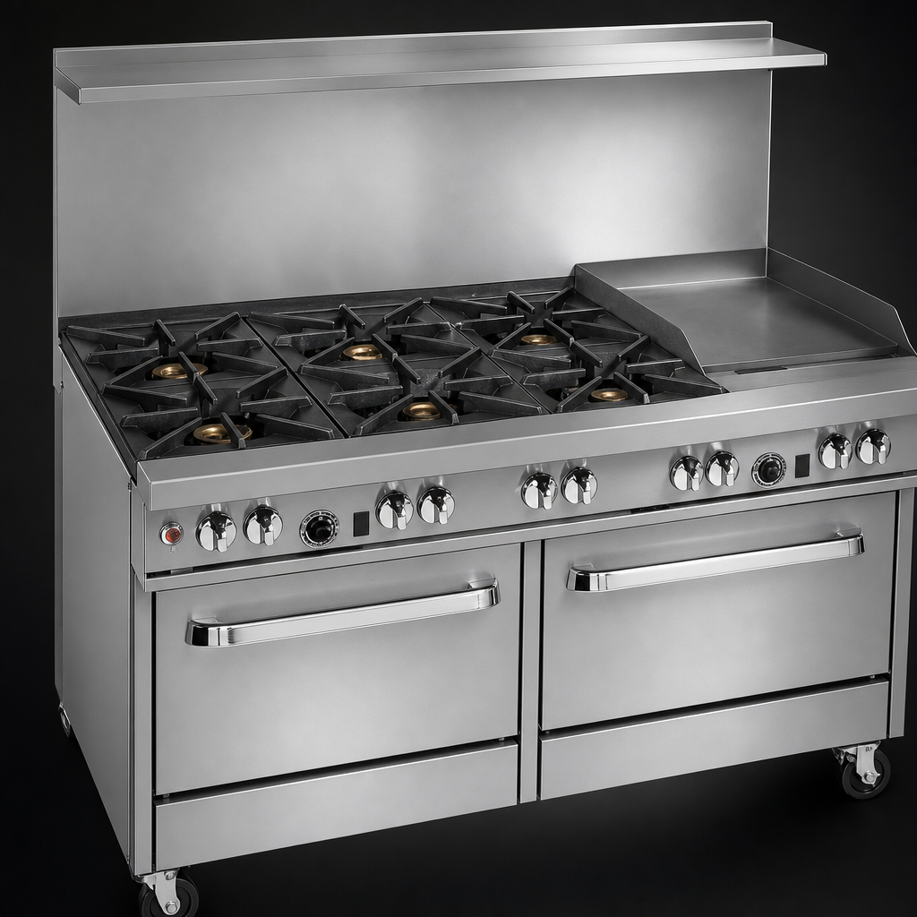 Five-Burner Top with Griddle