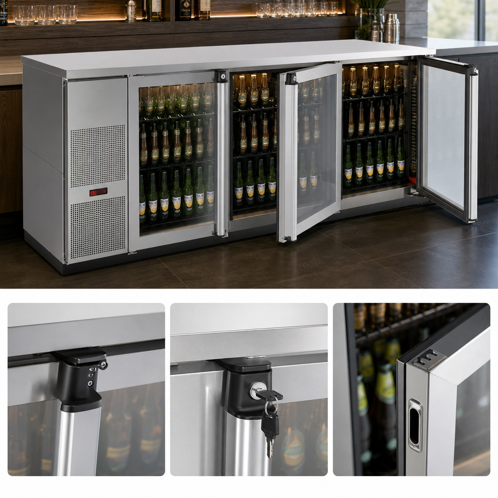 Hinged Glass Doors with Locks